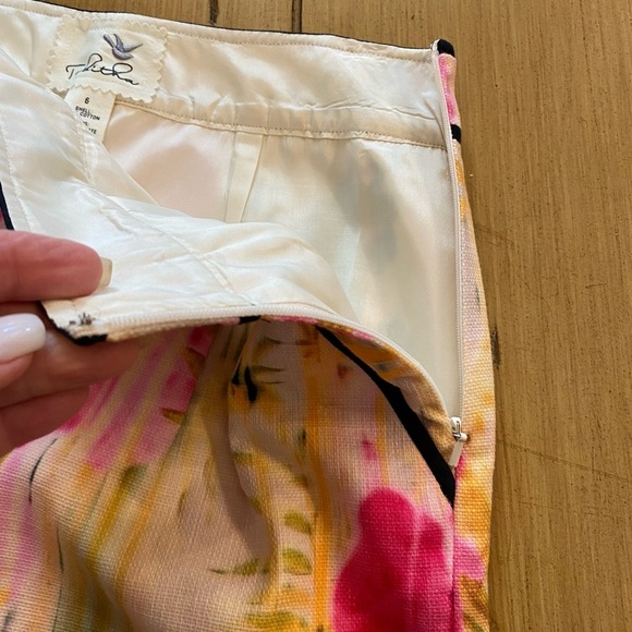 Anthropologie Tabitha Women’s Skirt Floral Spring Colorful Cotton Pockets size 6 - Picture 5 of 12